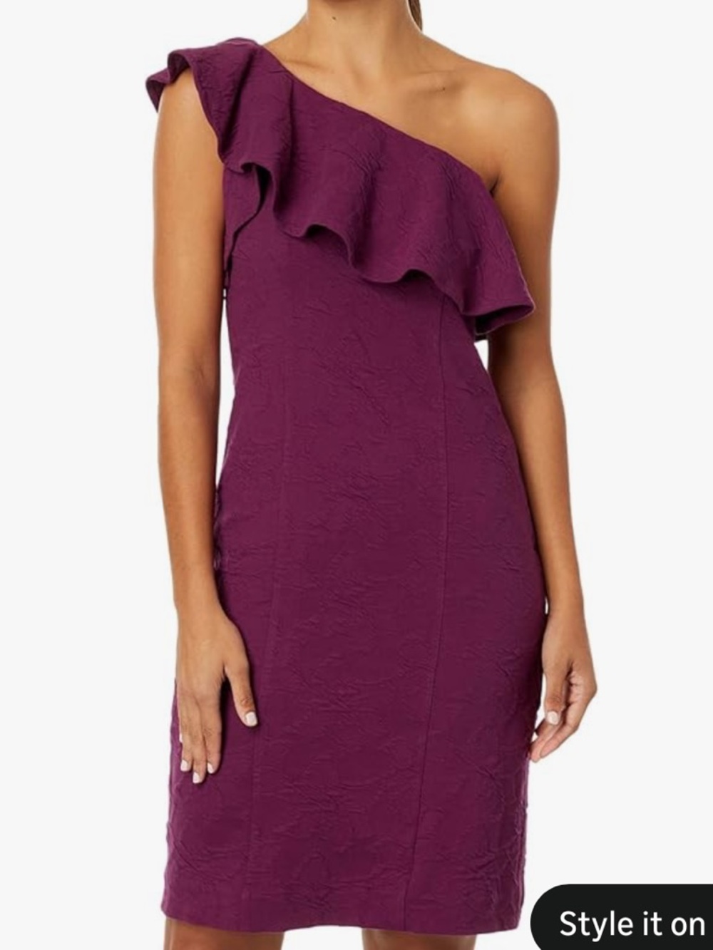 NWT Lilly Pulitzer Amarena Cherry Knit Pucker Jacquard One Shoulder Dress